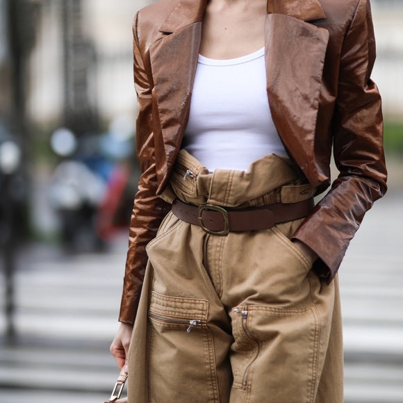 GAP Accessories - GAP ITALIAN LEATHER BRASS BUCKLE BELT